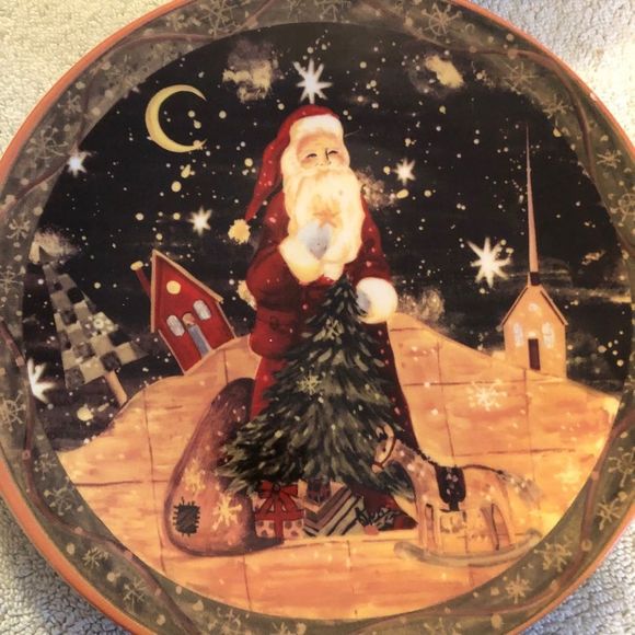 Xmas vintage 4 Porcelain plates - Picture 3 of 7